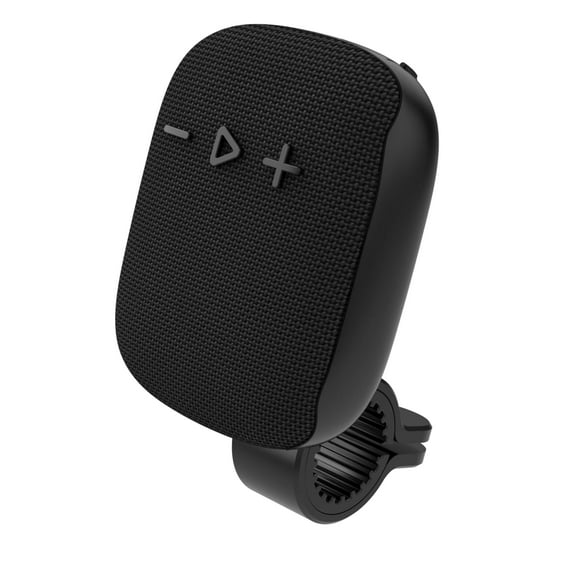 Bluetooth Handlebar Speaker, FM Wireless Waterproof Portable Bicycle Speakers for Biking, Hiking and Camping, Black