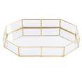 thumbnail image 2 of Organizador De Maquillaje De Dorado Bandeja De La Joyería Bandeja De Plantas Suculentas Polígonos BLESIY Cesta de almacenamiento de mesa 2psc, 2 of 8