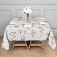thumbnail image 5 of 52x52 Inch Waterproof Square Tablecloth, Thickened Polyester Table Cover for Dining & Parties, Floral Print, 5 of 6