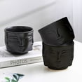 thumbnail image 4 of Macetero de rostro maceta de cerámica con forma de rostro ilios innova Negro, 4 of 9