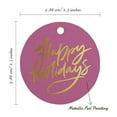 thumbnail image 6 of Inkdotpot Pack Of 100 Happy Holiday Favor Paper Tags Craft Real Gold Foil Hang Tags, 6 of 7