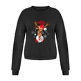 thumbnail image 4 of Sudaderas cortas estampadas de manga larga informales para mujer a la moda navideña Pompotops  gfhjh8539, 4 of 4
