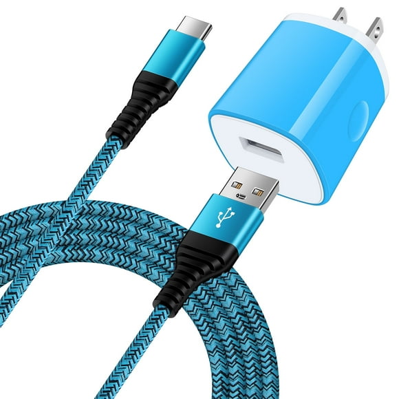Type C Charger Fast Charging Cable 10ft with USB Wall Charger Block,ABCPOW USB A to USB C Type C Cable High Speed Fast Charger for Android Type C Cha