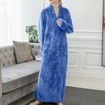 thumbnail image 2 of yievot Women's Fleece Robes, Long Winter Warm Soft Plush Bathrobes for Women, Comfy House Coat, 2 of 5