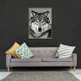 thumbnail image 2 of COMIO Bedroom Living Room Home Decor Animal Wolf Satin with Golden Frame 12x16in / 16x20in 16x20in, 2 of 4