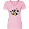 thumbnail image 3 of Inktastic Vacay Mode with Palm Trees Sun and Pineapple Women's V-Neck T-Shirt, 3 of 5