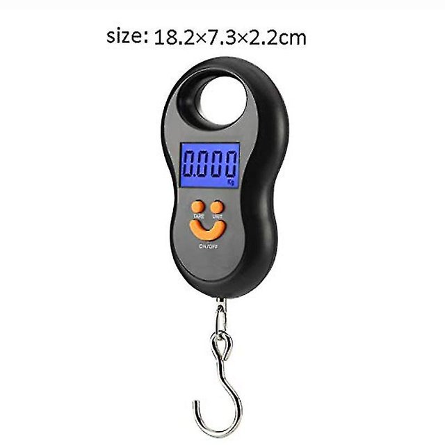 Báscula colgante 50kg 10g Báscula digital Luz trasera Pesas de pesca electrónica Báscula de bolsillo Básculas para equipaje LingWen 8390615282208