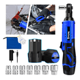 thumbnail image 2 of Pistola De Impacto Bloosom  Llave De Trinquete Eléctrica Inalámbrica Azul con Negro, 2 of 4