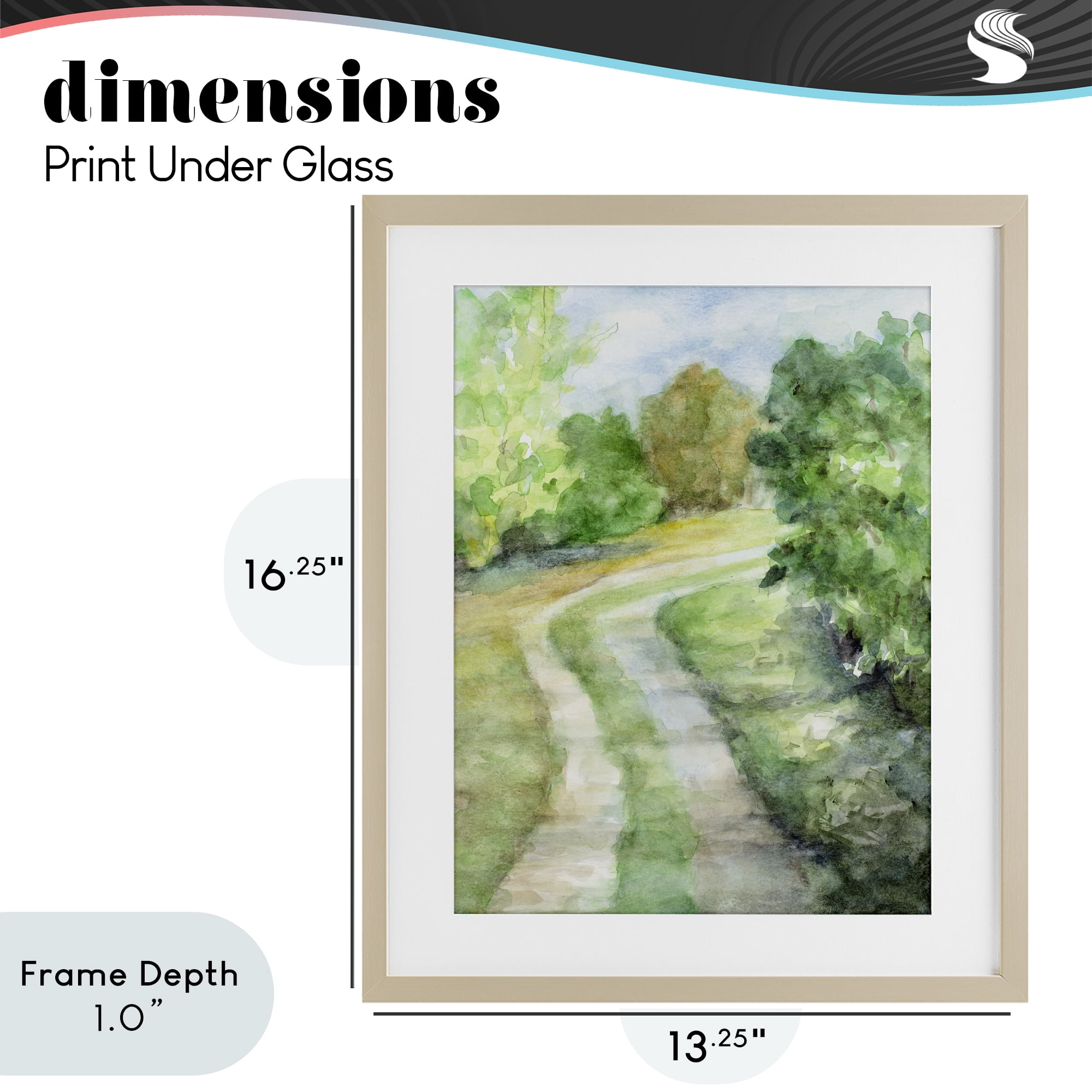 Stupell Industries Around The Bend Birch Framed Print Under Glass, design by Lanie Loreth