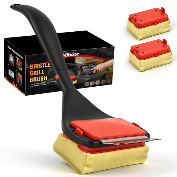 Grill Brush Bristle Free Safe BBQ Grill Brush for Gas, Charcoal, Cast Iron Stainless Grates Durable, Heat-Resistant Grill Cleaning Brush  Barbecue Cleaner