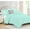 Aqua Blue, variant on DNG Creations 5 Piece Vintage Ruffle Pattern Comforter Set Premium Ultra Soft 550 GSM All Season ( Oversized Queen Size ) 100% Egyptian Cotton Solid Peach Colour