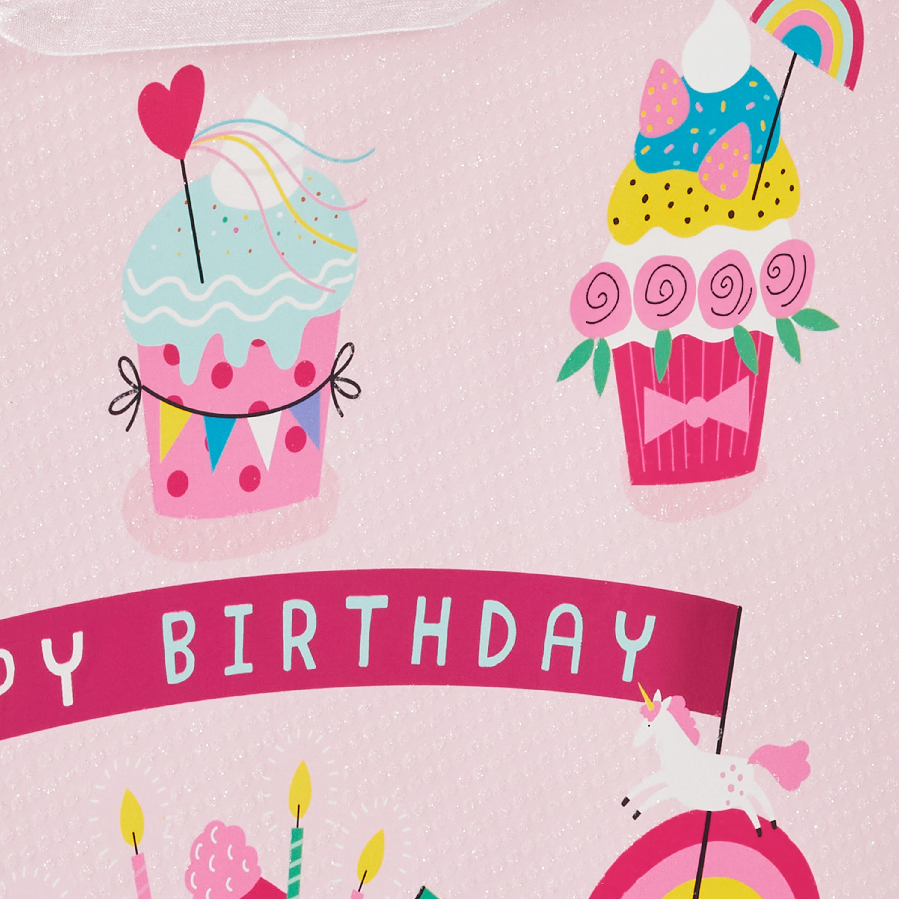 Hallmark Large Horizontal Birthday Gift Bag (Colorful Cupcakes)