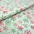 thumbnail image 2 of SINGER Christmas Collection 44" 100% Cotton Snowflakes Sewing & Craft Fabric 8 yd By the Bolt, White, Red and Green, 2 of 2