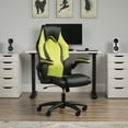 thumbnail image 4 of OFM Essentials Collection High-Back Racing Style Bonded Leather Gaming Chair, in Green (ESS-3086-GRN), 4 of 13