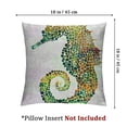 thumbnail image 2 of Seahorse Throw Pillow Cushion Cover, Pointillist Technique Hippocampus Design in Pastel Colors Ocean Wildlife Theme, Decorative Square Accent Pillow Case, Multicolor, 2 of 7