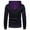 Purple, variant on Fesfesfes Hooded Tops for Men Multicolor Stitching Slim Fit Hooded Pullover Casual Patchwork Sweater Clearance Under $10