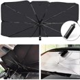 thumbnail image 3 of Car Sunshade Windshield Sun Shade, Titanium Silver Cloth Foldable Windshield Sun Shade Umbrella, 3 of 5