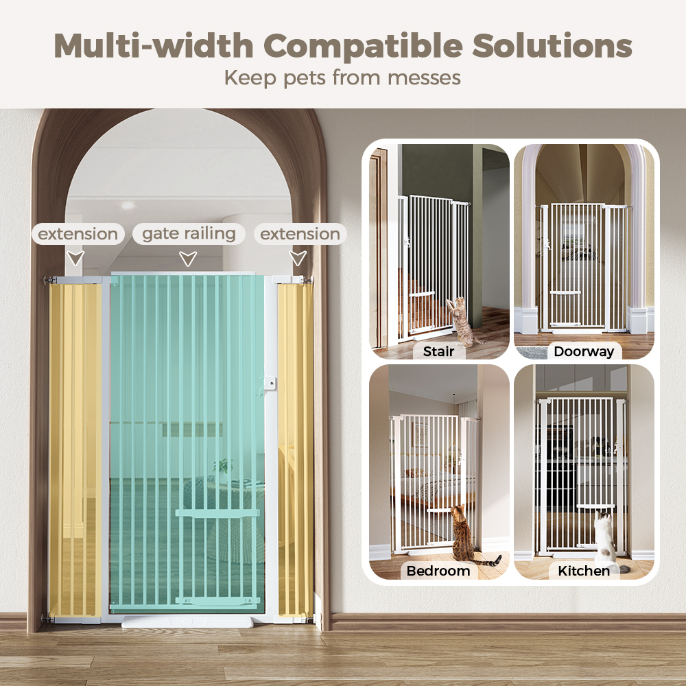 Domipet Extra Tall Pet Gate with Cat Door photo 2
