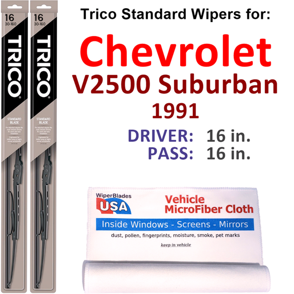 1991 Chevrolet V2500 Suburban Wiper Blades (Set of 2)