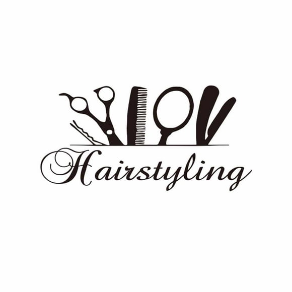 Hairstyling Scissor Wall Sticker Hairdresser Beauty Salon Salon Wallpaper Wallpaper DIY Art PVC Furnishings Living Room Decals
