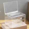 thumbnail image 1 of BESTYASH Clear Raffle Ticket Box with Lock for Fundraising Charity and Office Ballot Use, 1 of 7
