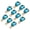Blue, variant on Birthstone Charm Beads Drop Pendant, 10Pcs Birthstone 0.47 x 0.24", Light Purple