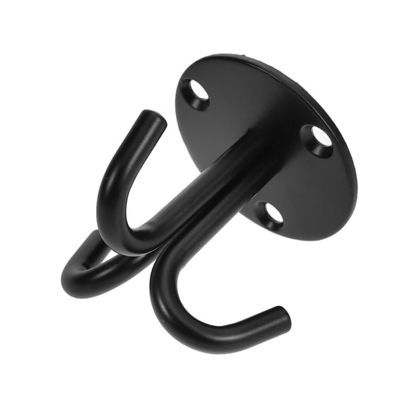 WHAMVOX No Hole Ceiling Hooks Heavy Duty Stainless for Hanging Black