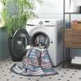 thumbnail image 4 of SAFAVIEH Arizona Aodhagan Aztec Machine Washable Area Rug, Blue/Rust, 8' x 10', 4 of 8