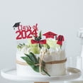 thumbnail image 4 of 2024 Graduation Cake Toppers - Eco-Friendly Reusable Sparkling Design (4Pcs), 4 of 7