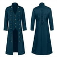 thumbnail image 2 of Mens Pirate Coat Halloween Gothic Cosplay Costume Stand Collar Renaissance Steampunk Tailcoat, 2 of 4