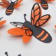 thumbnail image 1 of unbranded 1 De Stickers Decorativos 3D En Forma De Abejas Multicolor Removibles Para Pared, 1 of 8