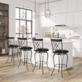 thumbnail image 4 of Homy Casa 26 Inch Counter Height Swivel Bar Stools Set of 4 with Padded Cushioned Seats Suitable for Bar Bistro, Kitchen island, 4 of 10