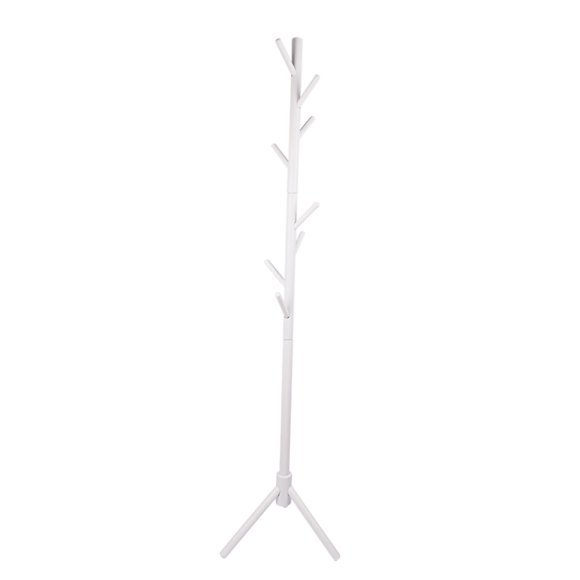 Coat Rack Coat Rack Tree Standing Clothing Hanger Clothes Tree Solid Wood Round Corner Simple Fashionable Beautiful Coat Hanger For Living Room White