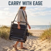 Timber Ridge SELA™ EZ-Fold Camping Chair, Portable Folding Outdoor Chair with Cup Holder & Carry Strap, Obsidian Peak
