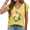 Yellow, variant on Cozymy Rose Bouquet flower Graphic Tee Women's Short Sleeve Print T-Shirt