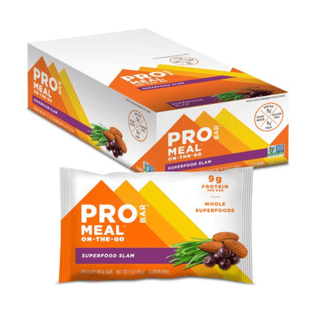 PROBAR - MEAL Bar, Superfood Slam - Natural Energy, Non-GMO, Gluten-Free, Plant-Based Protein, 12 Count