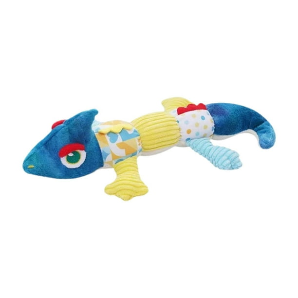 Juguete para perros chirriante, juguete para masticar con chirriador, generador de ruido para juego interactivo de dibujos animados Azul