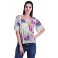 thumbnail image 1 of Moomaya Blouse d'Été Boho à Manches Courtes en Rayonne Imprimée pour Femmes, 1 of 5