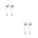 thumbnail image 1 of Minnieouse 2 piezas de horquilla con borlas, pinzas para el pelo para vacaciones voladoras móviles elegantes, suministros de peluquería portátiles para Oro+Plata 2piezas Minnieouse CBP268353, 1 of 1