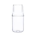 thumbnail image 1 of Bewildely Jarra de agua con vaso Juegos de vasos de vidrio Mesita de noche Beber Jugo Pot Resistencia a altas temperaturas Botella Frasco Hervidor Cocina y Comedor 370ml Bewildely HA071577-01, 1 of 6