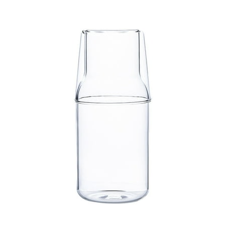 

Tmosphere Water Carafe with Tumbler Glass Cold Hot Cup Sets Pitcher Drinkware High Temperature Resistance Bottle Beverage Kettle Home Use 370ml