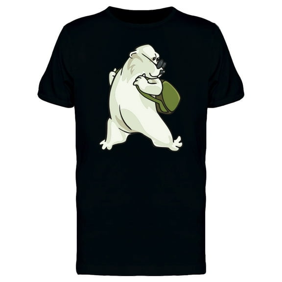 Happy School Polar Bear Cartoon Tee Men's -Image by Shutterstock