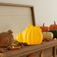 thumbnail image 4 of Pumpkins Fall Decorations for Home Pumpkin Ceramic Thanksgiving Centerpiece for Table, Modern Desktop Entryway Decorative Ornament Office Living Room （Yellow）, 4 of 6