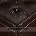 thumbnail image 4 of Adeco 15.2" Modern Brown Faux Leather Storage Ottoman with Tufted Flip Top for Living Room, Tufted Accents Rectangular  for Foot Rest, 4 of 8