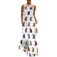thumbnail image 2 of Horse Racing Colorful Jockey Silks Long Dress summer dress wom02 festival outfit wom Dress, 2 of 7