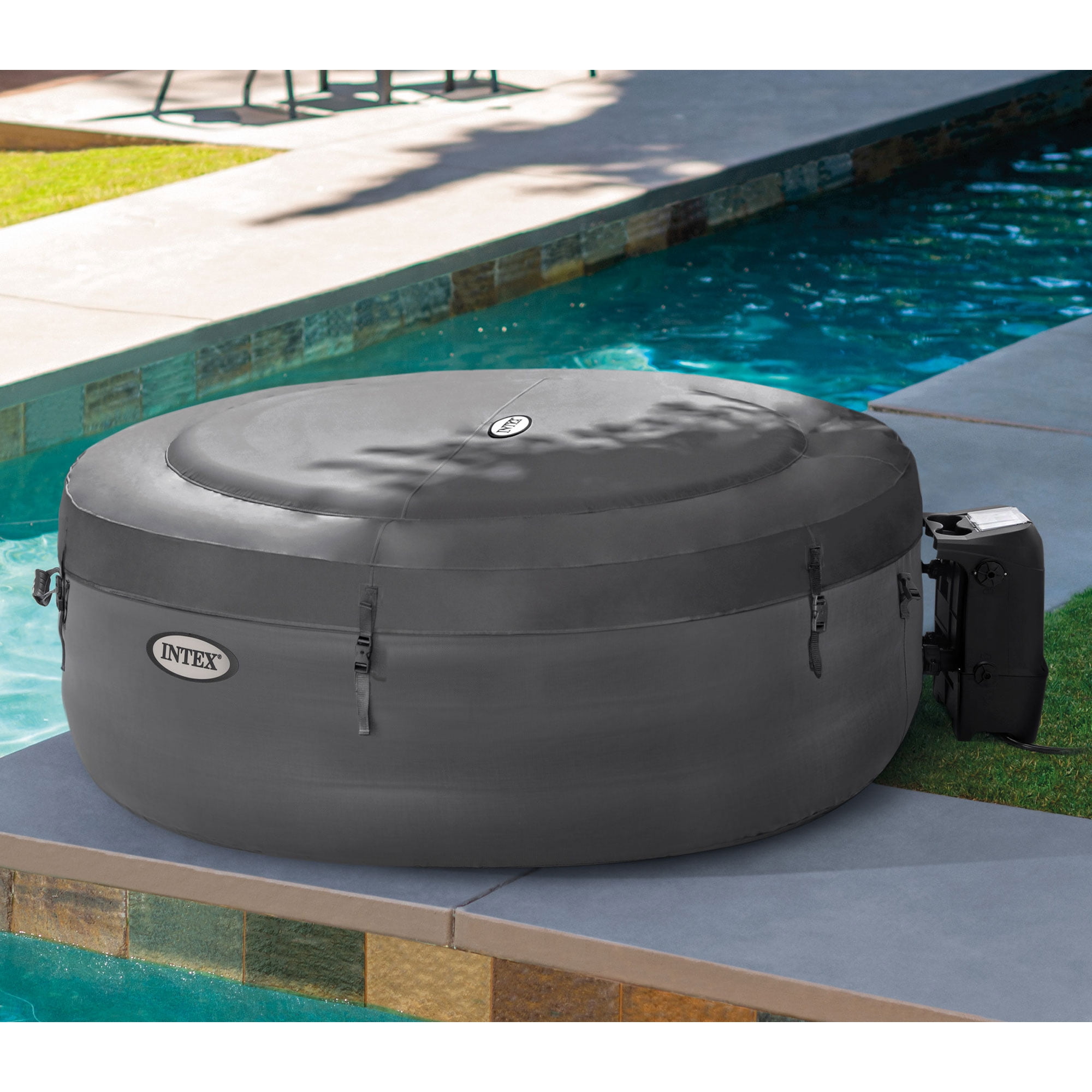 SimpleSpa Bubble Massage Inflatable Hot Tub -- 4 Person