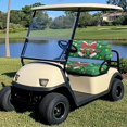 thumbnail image 4 of Pzuqiu Christmas Lights Santa Bow Golf Cart Seat Cover Set - 2 Piece Breathable Washable Protective Cover for Golf Cart, 4 of 10