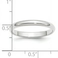 thumbnail image 7 of Platinum 3mm Half-Round Wedding Band Ring Size 7, 7 of 7