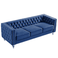 thumbnail image 5 of Kadyn Couch, Futon Sofa, Sofa Couch,Navy Blue, Three-seater Sofa with Removable Cushion and Two Plush Pillow, 5 of 12