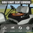 thumbnail image 3 of Renewold Golf Ball American Flag Flame Golf Cart Seat Cover Comfort Sweat Absorption Cloth Seat Cover with 4 Pockets Fits for 2 Person Club Car for Summer or Winter, 3 of 7